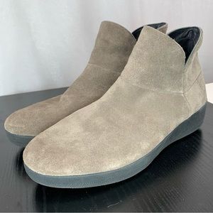 Fitflop Supermod Bungee Cord Gray Suede Ankle Boot Shoes EU39 US8